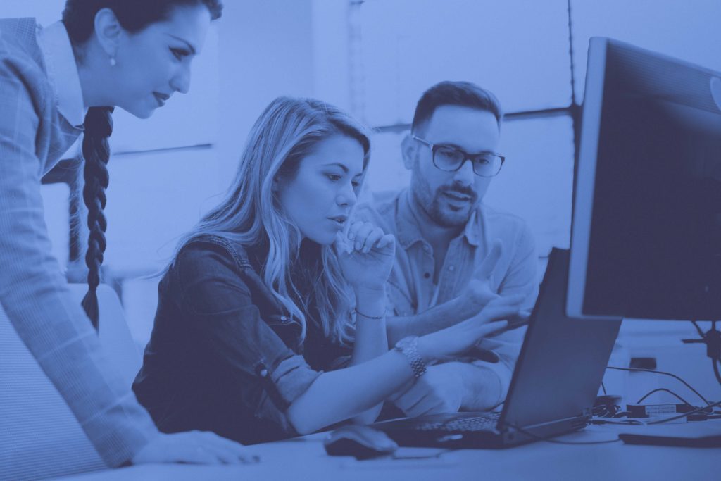 people on a computer